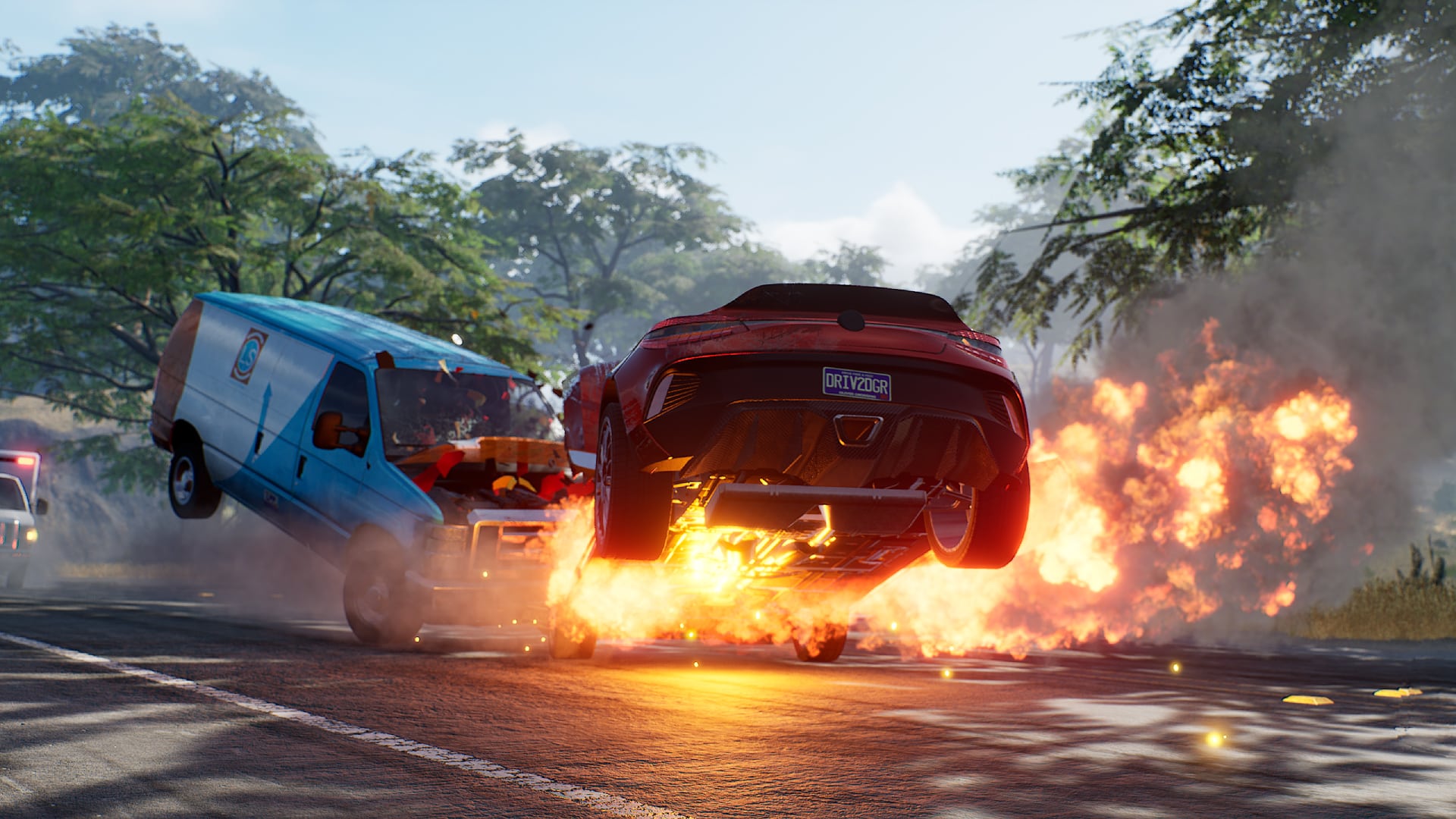 Wreckreation screenshot ultimate open-world sandbox racing game experience Three Fields Entertainment THQ Nordic create wreck MixWorld Burnout NFS Need for Speed creators
