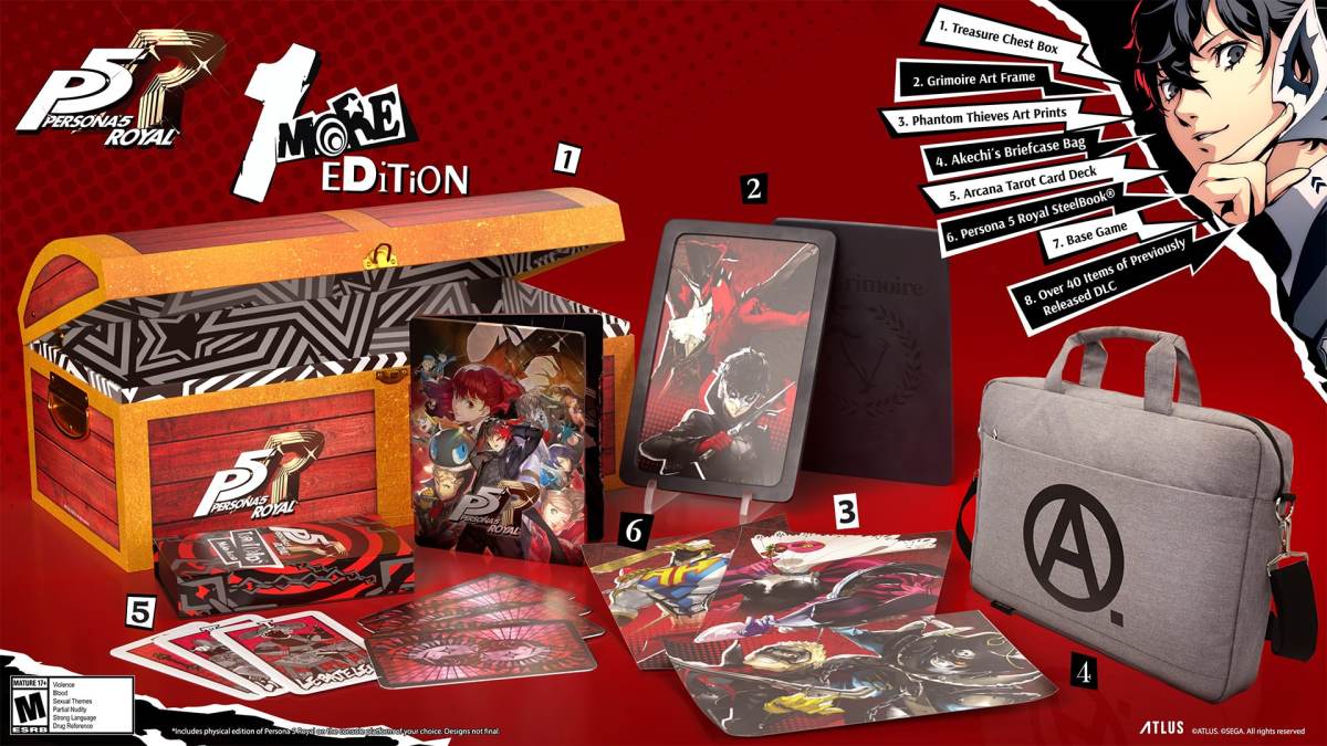 Persona 5 Royal 1 More Edition physical collectors edition preorder Atlus Store Sega box Akechi bag collector's