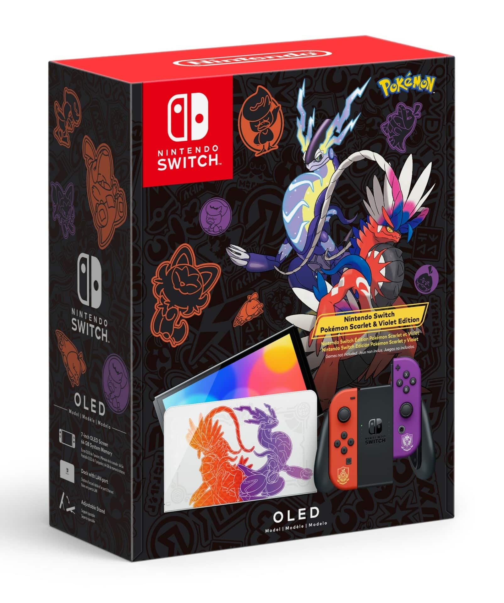Nintendo Switch OLED Edición Pokémon Escarlata y Violeta fecha de lanzamiento precio 4 de noviembre $359.99