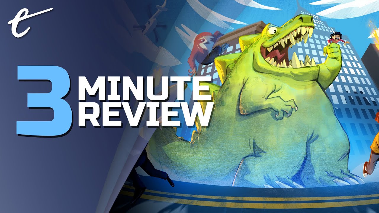 Terror of Hemasaurus Review in 3 Minutes Loren Lemcke Digerati IndieArk nihilistic hopeless miserable Rampage monster city destruction game