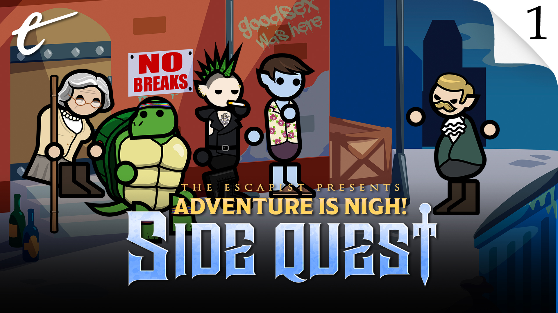 Adventure Is Nigh: Side Quest Episode 1 The Cat Café sponsored by TaleSpire and BouncyRock Entertainment, Escapist D&D Dungeons & Dragons campaign with Marty Sliva as Buca Di Beppo, Will Cruz as Aaron Mooney (no relation), JM8 as Susan Sheerfist, and Liv Shircel as Musk Goodsex