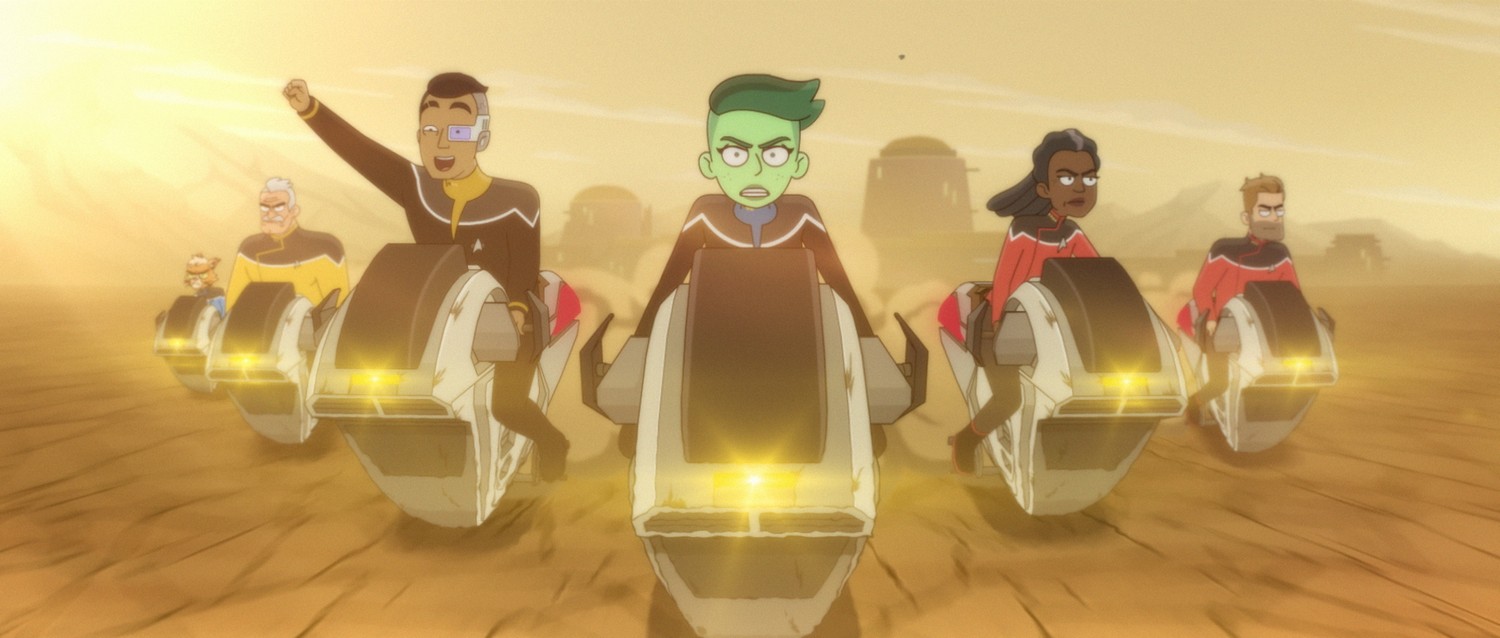 Star Trek: Lower Decks season 3 episode 8 review Crisis Point 2: Paradoxus 308 uses movie techniques to offer criticism of Generations