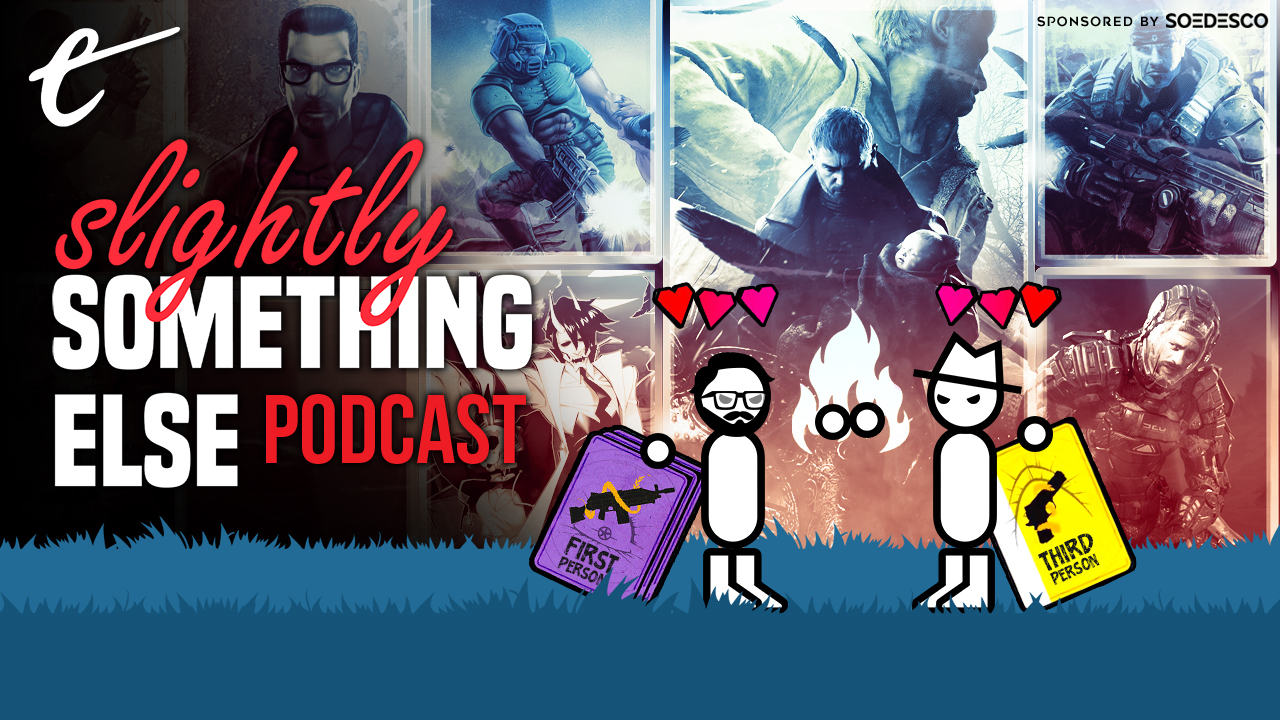 Slightly Something Else podcast first-person view versus third-person view in video games Yahtzee Croshaw Marty Sliva Charon's Staircase