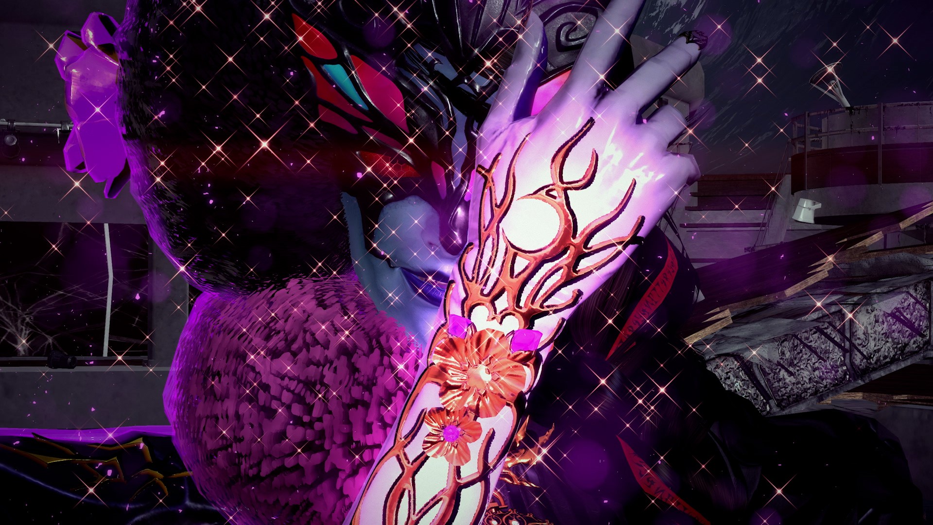 Bayonetta 3 has unique organic spectacle action set pieces with Demon Slave, perfectly cohesive, on Nintendo Switch from PlatinumGames