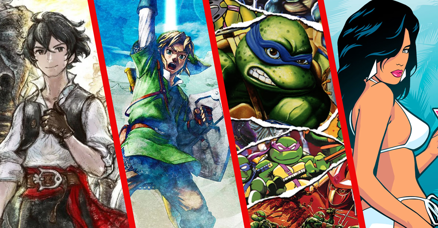 Nintendo Switch 3DS eShop Cyber Deals 2022 holiday Black Friday game sales discounts Bravely Default II GTA Trilogy Ninja Turtles Cowabunga Collection Zelda Skyward Sword HD