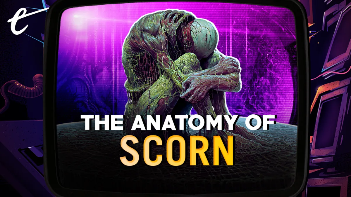 Anatomy Scorn game design art bad icky slippery uncomfortable on purpose