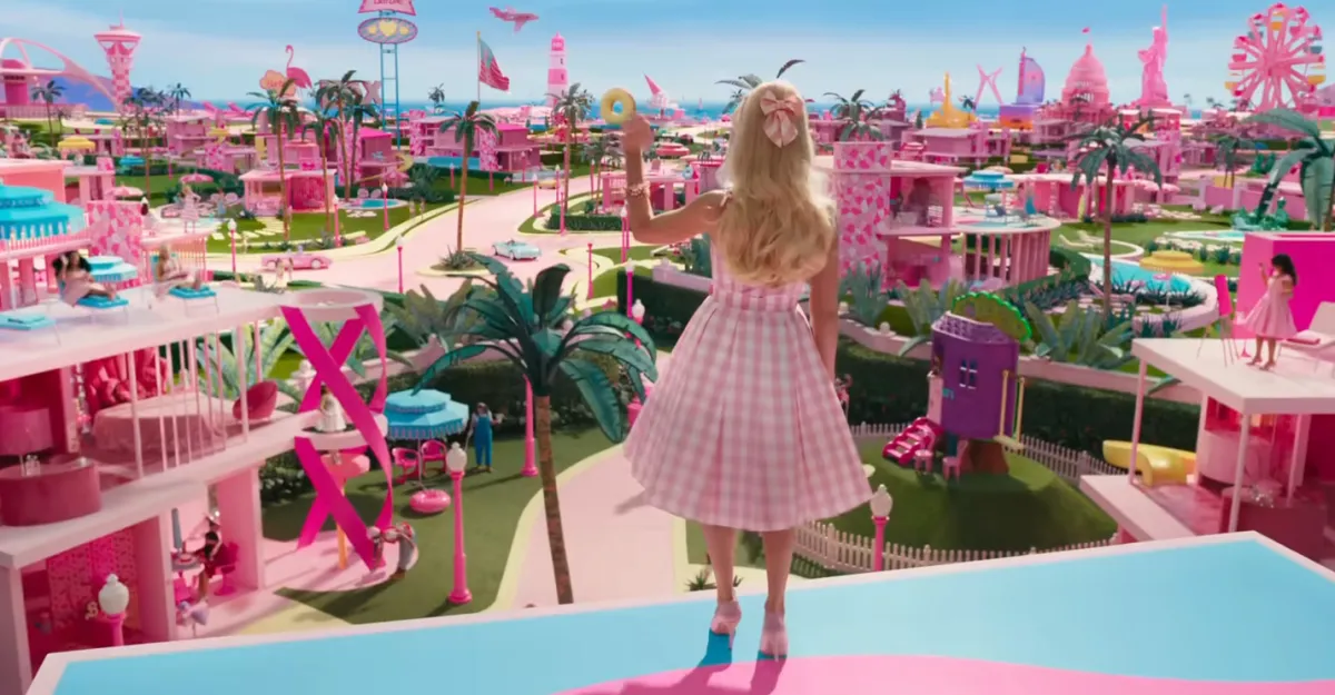 Barbie teaser trailer Greta Gerwig Noah Baumbach Margot Robbie Ryan Gosling