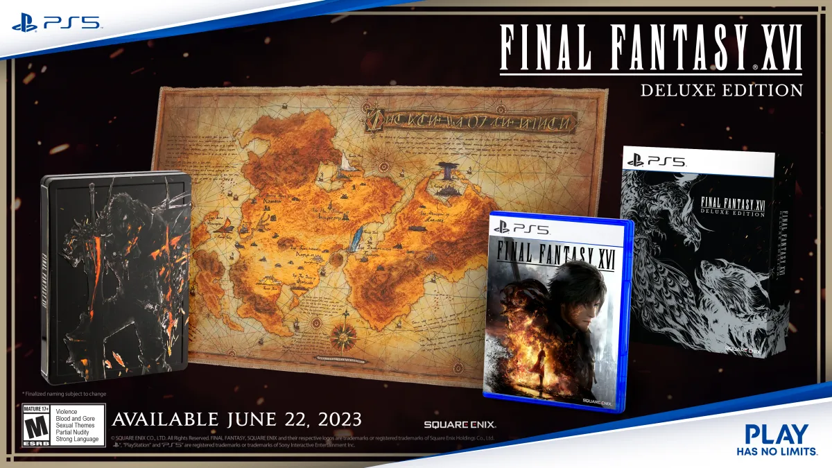 All the details for the Final Fantasy XVI (FF16) standard, Deluxe Edition, and Collectors Edition: where how when to preorder, plus prices CE collector's edition