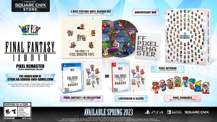 Switch PS4 Final Fantasy FFI-FFVI Pixel Remaster physical collectors edition how to preorder Square Enix Store exclusive FF1 FF2 FF3 FF4 FF5 FF6
