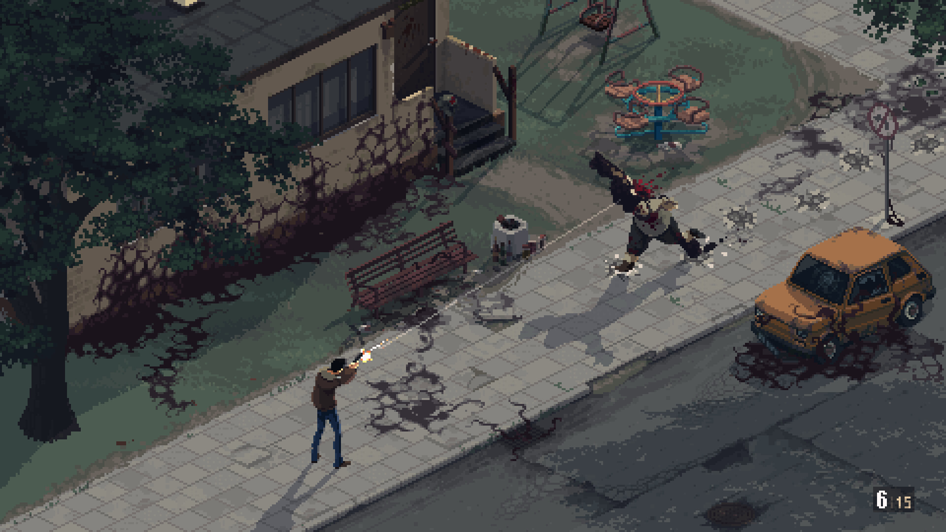 Holstin preview demo reveal trailer horror Sonka Silent Hill pixel art