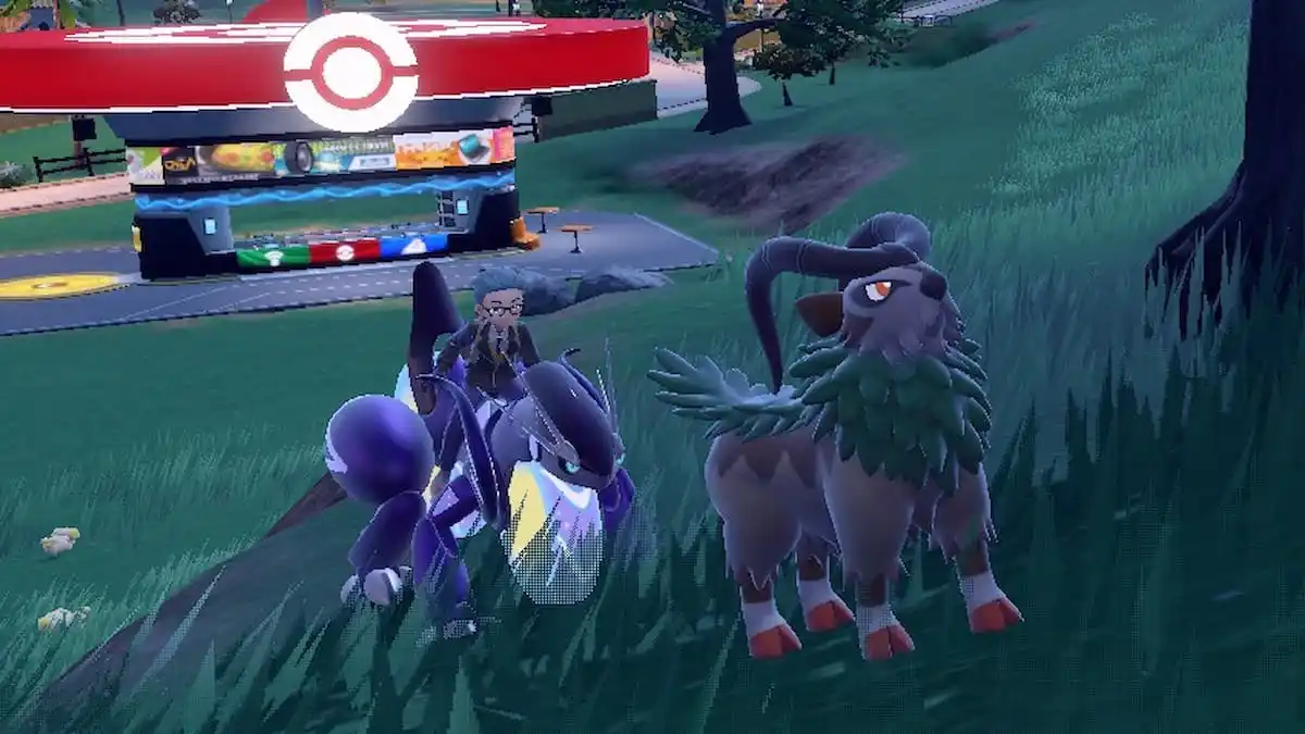 Gogoat in battle - Best Grass Type Pokémon in Scarlet and Violet