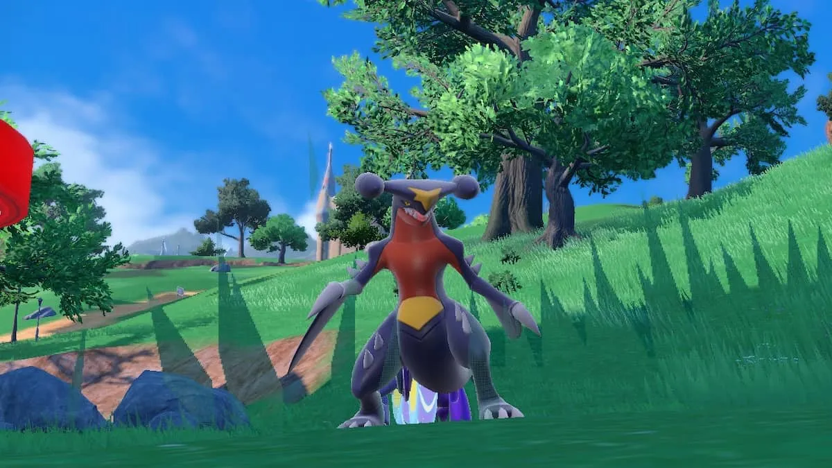 Garchomp in the battle field - Best Ground Type Pokémon in Scarlet and Violet