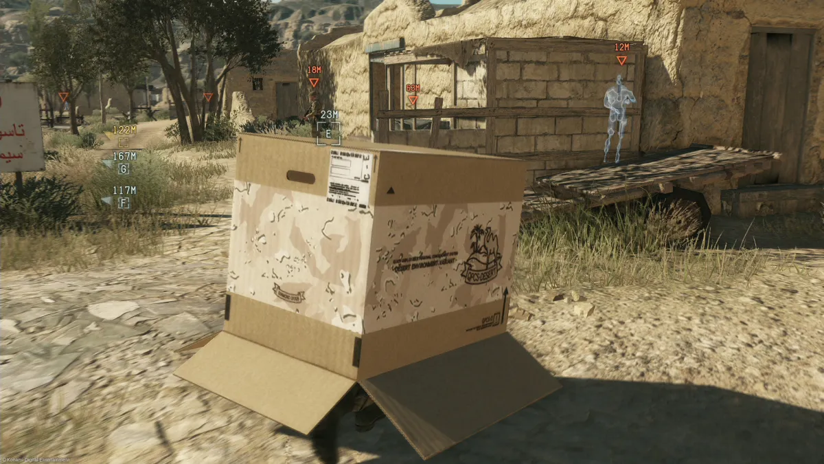 The book Four Battlefields details how soldiers decided to hide in a cardboard box to evade AI security, hiding like Solid Snake in Metal Gear Solid.