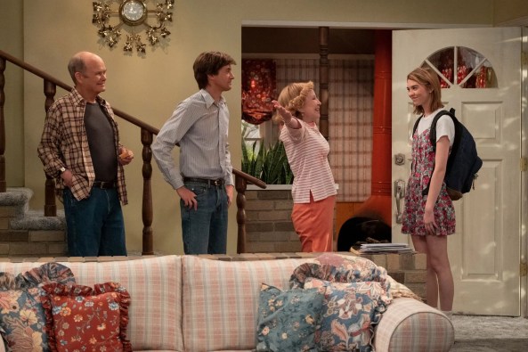 That 90s Show review: Netflix sequel / revival of That 70s Show lets so-so acting quality young cast get overshadowed by old cast cameos from Laura Prepon and Topher Grace, Red (Kurtwood Smith) and Kitty (Debra Jo Rupp), etc.
