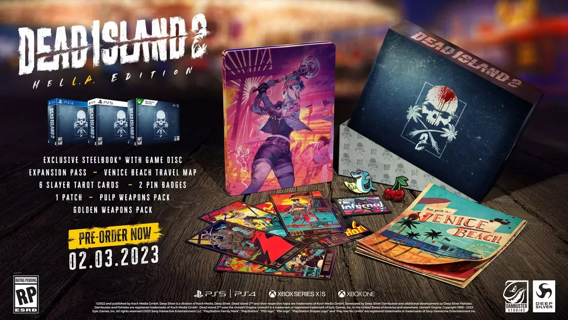 what Here are all the Dead Island 2 preorder bonuses for its many physical and digital editions on PlayStation 4 5 PS4, PS5, Xbox One Series X S, and PC via Epic Games Store.
