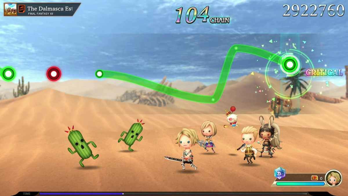 Theatrhythm Final Bar Line is a rhythm game celebration of the Final Fantasy series.
