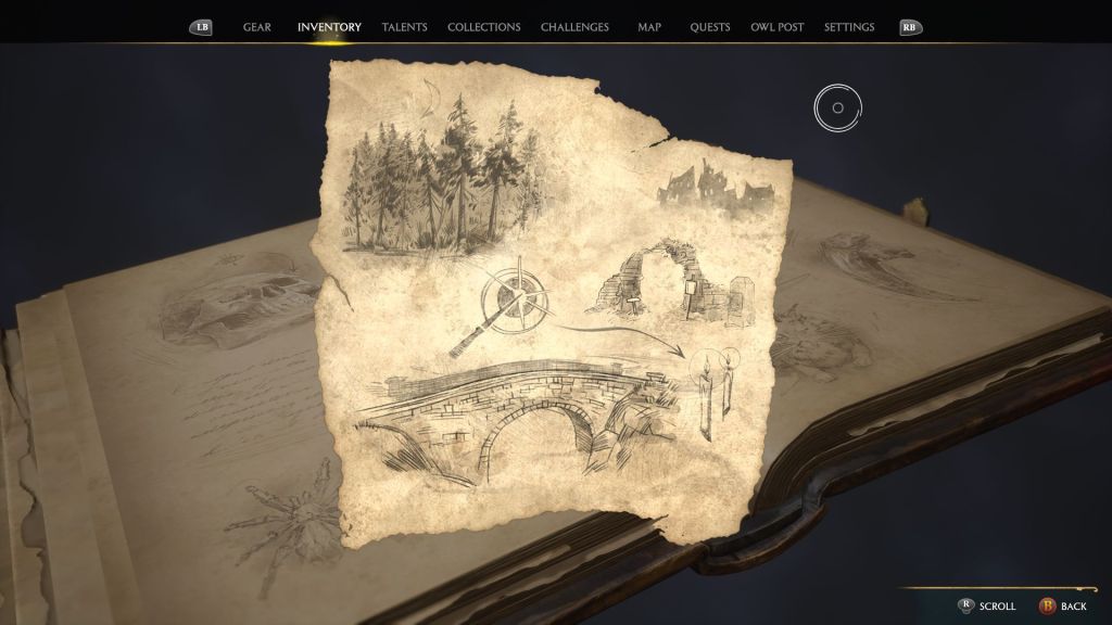 Hogwarts Legacy Ghost of Our Love treasure map