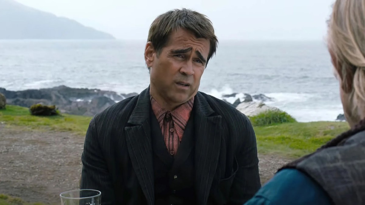 Colin Farrell career character actor in leading man movie star body - charisma talent looks applied to prosthetics weirdos like Penguin and Banshees of Inisherin
