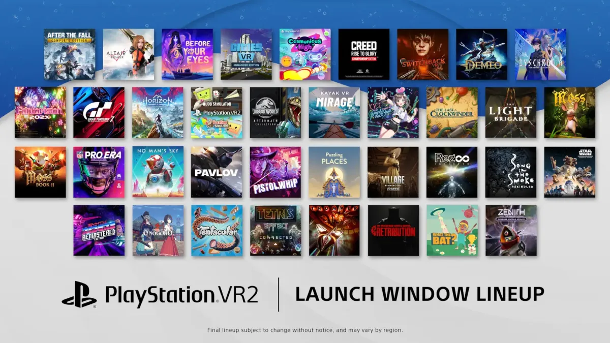 Here is the full list of video games compatible with PSVR 2 at launch, during 2023, and coming soon in the future.