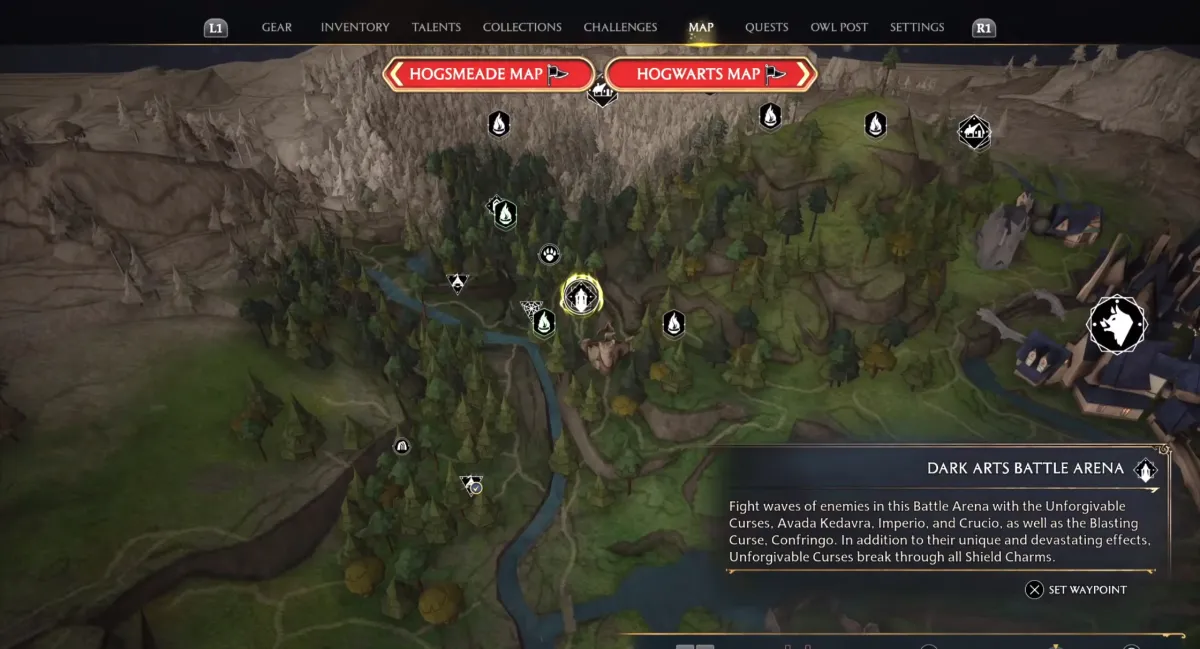 Here is where to find the Dark Arts Battle Arena location in Hogwarts Legacy, so you can go wild with Unforgivable Curses.