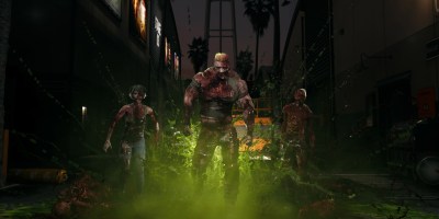Will Dead Island 2 Have Crossplay - Three zombies walking through radioactive material.