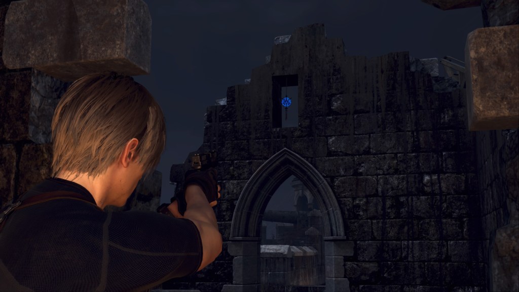Resident Evil 4 remake medallones azules 3 puerta del castillo 2