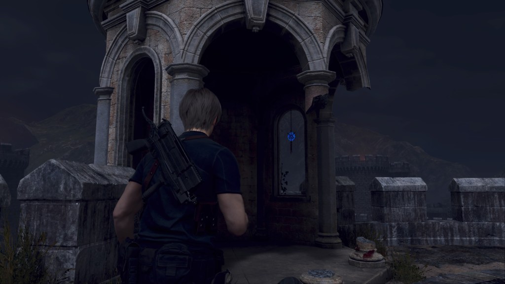 Resident Evil 4 remake medallones azules 3 puerta del castillo 3