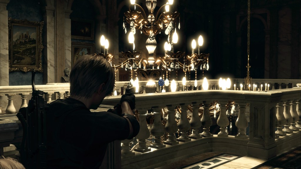 Resident Evil 4 nueva versión Blue Medallions quest 4 castillo Grand Hall medallón 2