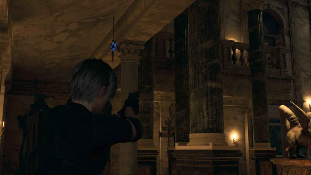 Resident Evil 4 nueva versión Blue Medallions quest 4 castillo Grand Hall medallón 3