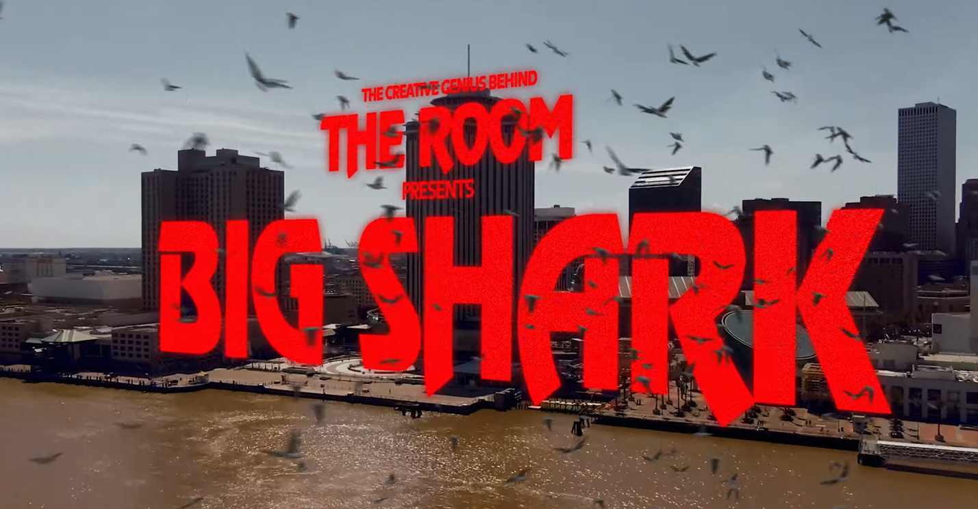 The Room director Tommy Wiseau has debuted the trailer for Big Shark, his directorial follow-up, about a big shark and self-aware meta comedy.