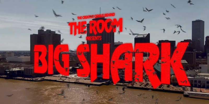 The Room director Tommy Wiseau has debuted the trailer for Big Shark, his directorial follow-up, about a big shark and self-aware meta comedy.