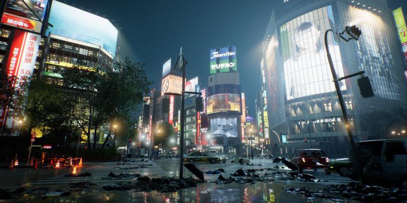 Is Ghostwire: Tokyo Open World? A screenshot of the in-game environment
