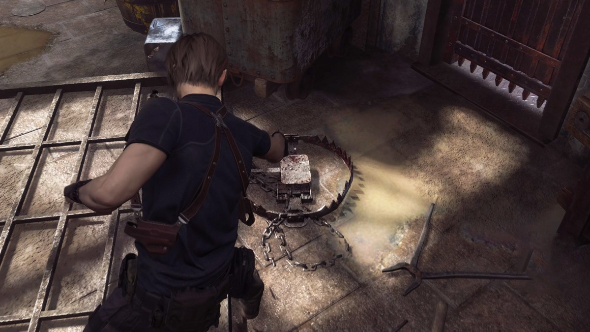 How to Disarm Traps in Resident Evil 4 Remake bear traps tripwire trap shoot stab