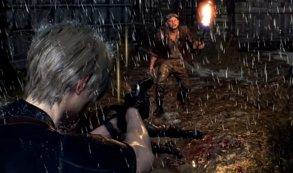 Capcom will fix the weird, cheap rain effects in the Resident Evil 4 remake in a day-one patch for the game at launch.