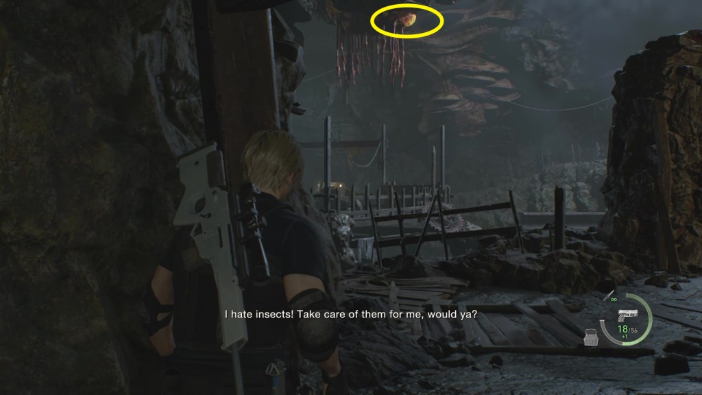 Resident Evil 4 rehace la ubicación del nódulo de búsqueda de Insect Hive 3