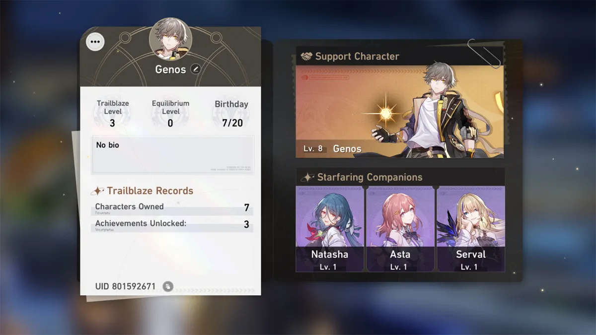 Here is how to set up a Support Character in Honkai: Star Rail to earn major free rewards, if you do some digging in Trailblaze menus - HoYoverse Genshin game