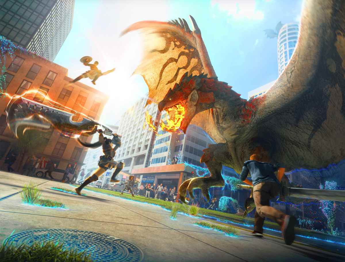 Capcom & Niantic (Pokémon GO) reveal AR mobile game Monster Hunter Now for Android & iOS, closed beta test signup available now. release date worldwide September 2023