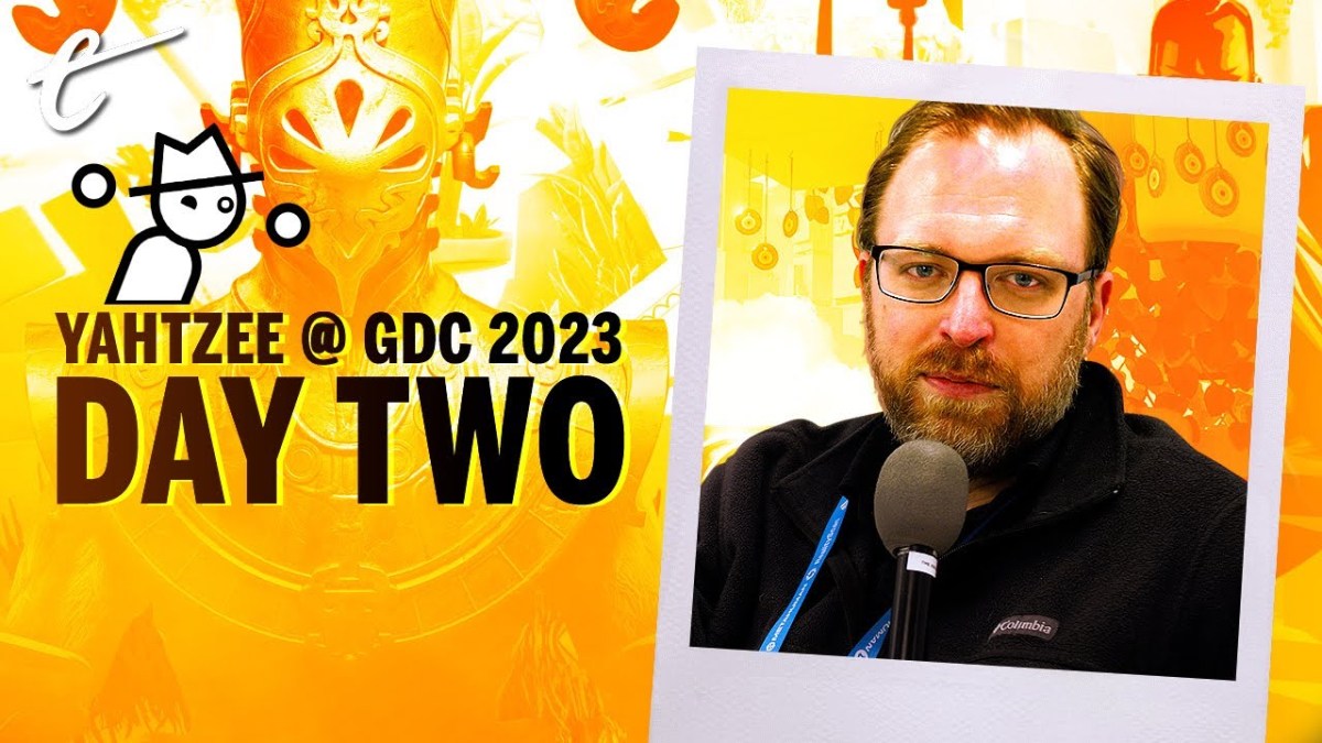 In day two of his GDC 2023 adventure, Yahtzee Croshaw of Zero Punctuation breaks Crash Team Rumble and plays Remnant 2, among others.