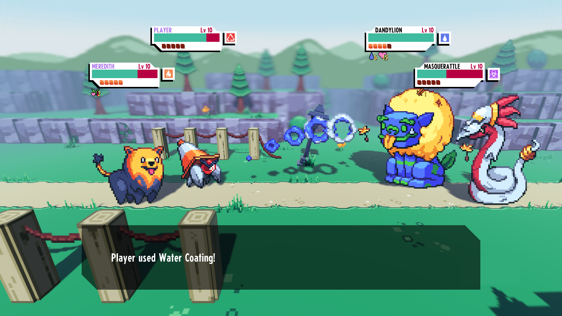 Cassette Beasts evolves Pokémon counters system with wacky special Chemistry side status effects