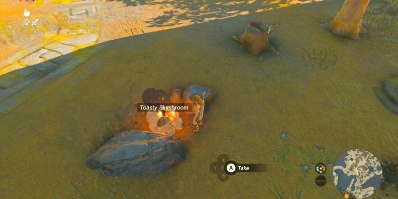How to roast ingredients in The Legend of Zelda Tears of the Kingdom