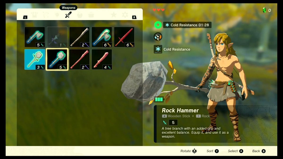 Here is everything you need to know about how to create a hammer in The Legend of Zelda: Tears of the Kingdom, using Fuse to make it.