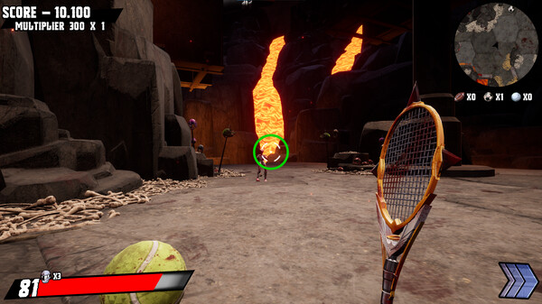 Hell of a Racket Doom FPS tennis game free to play Steam Helltown Racketeers