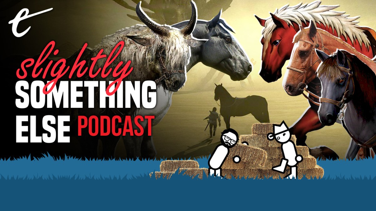 This week on the Slightly Something Else podcast, Yahtzee Croshaw and Marty Sliva discuss video game horses and how they kind of suck.