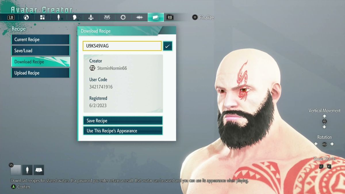 My take on Kratos & Fear Kratos from God of War 3 (recipe here + code  details in comment section) : r/SF6Avatars