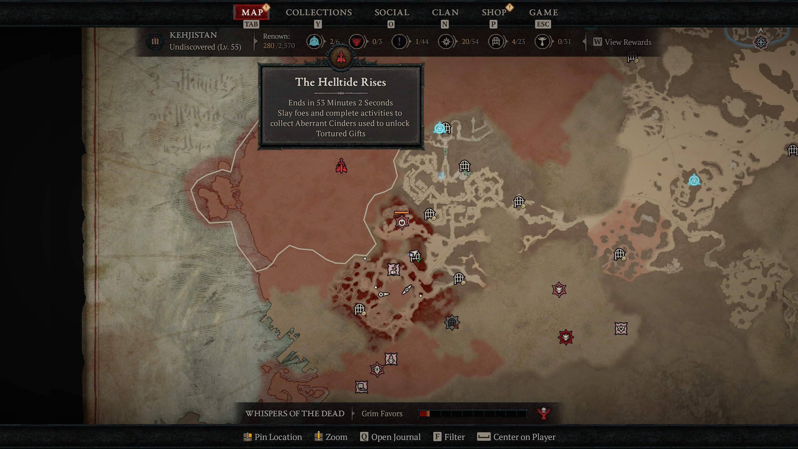 This guide explains in full what Helltide is on the map in Diablo 4 and how Aberrant Cinders factor into it to unlock rare Legendary gear.
