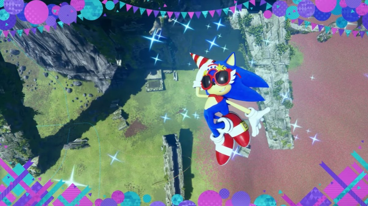 Sonic Frontiers Birthday Bash Update Celebrates with Party Decorations & New Game+