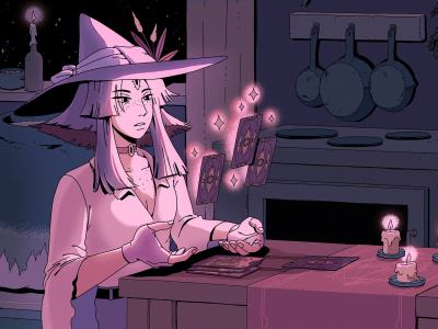 The Cosmic Wheel Sisterhood game demo preview Deconstructeam Devolver Digital narrative witch experience