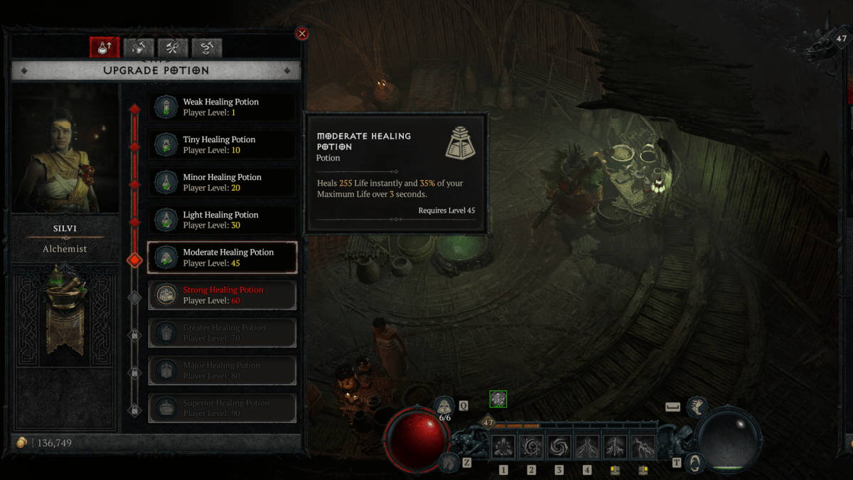 Diablo 4 upgrade healing potions