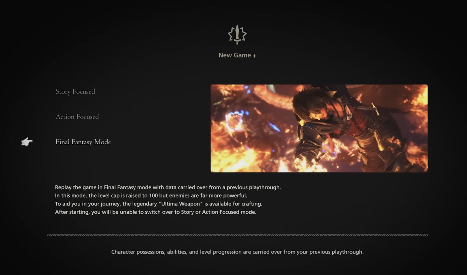 Final Fantasy XVI (FF16) has a harder New Game Plus difficulty called Final Fantasy Mode, and the game almost shipped on two discs.