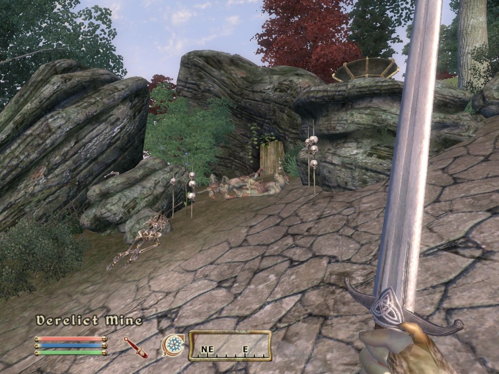 The Elder Scrolls IV: Oblivion struggling and failing to start Goblin Wars among the tribes with staff theft